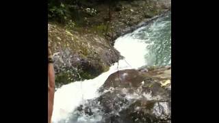 Going Down the Waterslide/waterfall in Panama