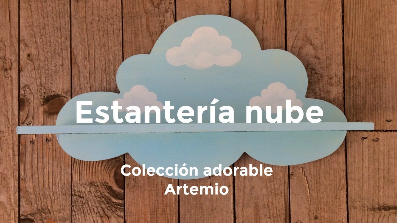 Decorar una estantería de madera nube Artemio - YouTube