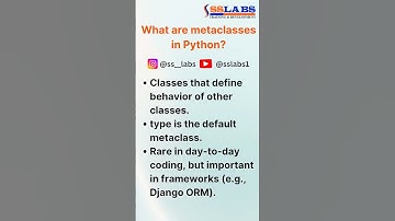 What are Metaclasses in Python? | Python Advanced Concepts | #Shorts