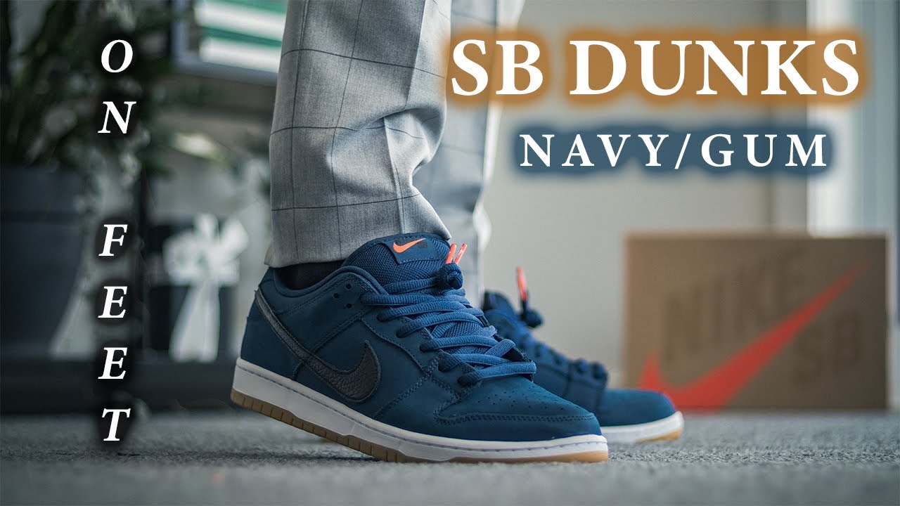 nike sb dunk low navy blue