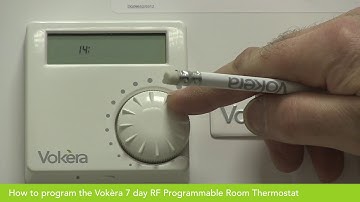 Programming the Vokèra 7 day Radio Frequency (RF) Room Thermostat (first generation)