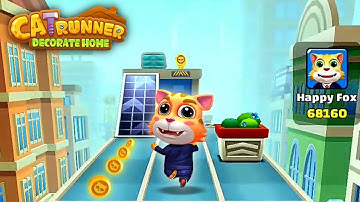 Cat Runner gameplay new update Run , jump and collect gold couns 😎