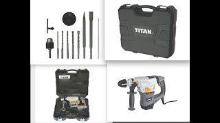 TITAN   TTB278SDS 6 3KG ELECTRIC SDS PLUS DRILL & 9 PIECE ACCESSORY KIT