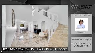 Charming Rental Property at 1298 NW 192nd Terrace Pembroke Pines