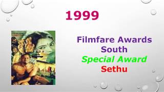 Awards won by actor Vikram starting from Sethu