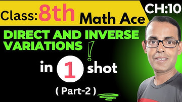 Math Ace Prime Class 8th | Ch-10 DIRECT AND INVERSE VARIATIONS | (Part-2) |