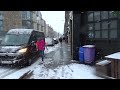 Snowing in argyle street finnieston glasgow
