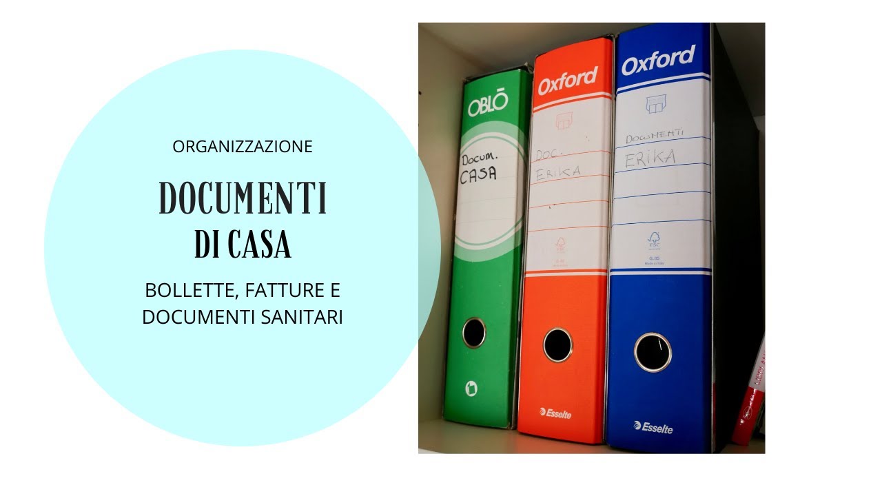 Come organizzare i documenti di casa in modo semplice ed efficace. 