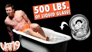 We got into a bathtub full of Liquid Glass Thinking Putty! screenshot 2