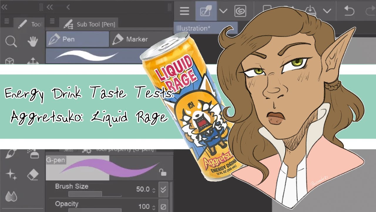 Aggretsuko Liquid Rage | Energy Drink Taste Test - YouTube