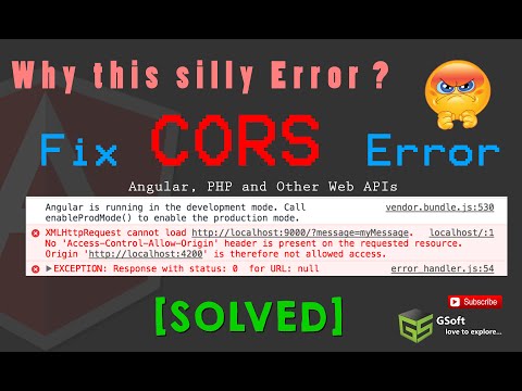 How to fix CORS error in Angular 8 | CORS allow headers | Access-Control-Allow-Origin Error [SOLVED]