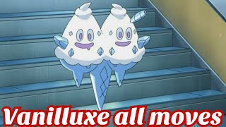 vanilluxe all attacks \& moves (Pokemon)@TSCRChannel