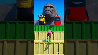 GTA 5 Epic Water Ragdolls Spiderman vs MINION Jumps/Fails Ep.827 #shorts