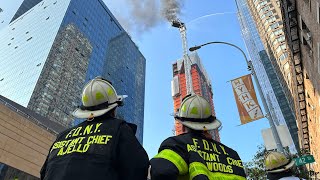 FDNY Manhattan 5th Alarm 10-86 Box 0782 Crane Collapse with Fire Major Matrix Response