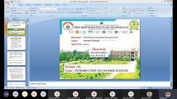 18EC43  Control System Module -1 Classification of Control systems