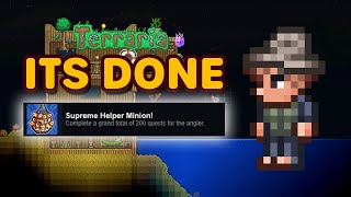 Completing the 200th Fishing Quest - Terraria