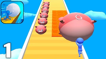 Snowball Run! - Gameplay Walkthrough Part 1 Levels 1-20 (Android & iOS)