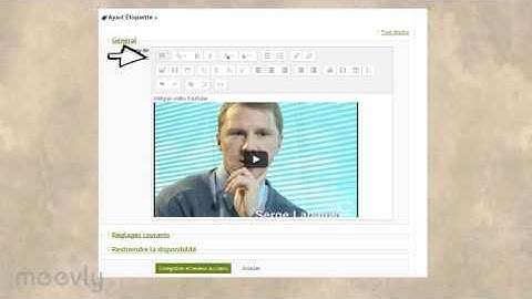 Integrer une video YouTube sur Moodle