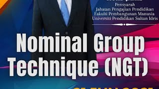 Nominal Group Technique NGT Dr Ridhuan Jamil