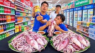 Hưng Vlog - Eating Challenge: Who Can Eat 2kg of Steamed Squid and Find the Sodas the Fastest Win... screenshot 5