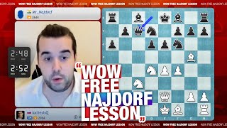 Mr.Najdorf vs Nepo This is a Najdorf Lesson Just for FREE, Thank You So Much | Nepo Banter Blitz