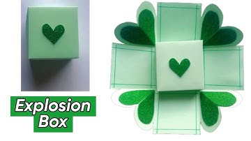 Green Explosion Box | Easy Exploding Box | DIY Gift Box | How to make explosion box ? | Part 3 |