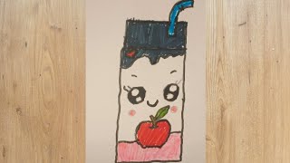 cute apple juice box drawing cute apple juice box drawing