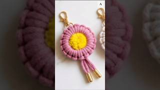 DIY Easy Macrame Daisy Flower Keychain | Beginner Craft Tutorial to Make & Sell#macrametutorial