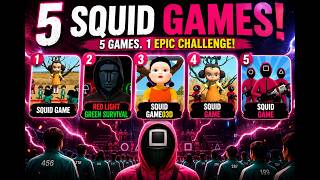 😱 Testing 5 Different Squid Game Games! | Squid Game, Red Light Green Survival & Squid Game 3D screenshot 3