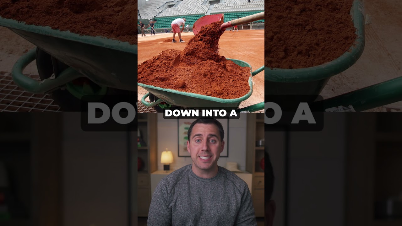 Грунтовые корты на «Ролан Гаррос» на самом деле сделаны из кирпича 🤯