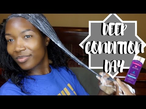deep-condition-day:-relaxed-hair-(4-wks-post-relaxer)