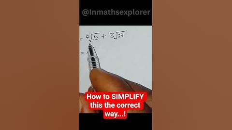 How to do simplifying radicals #shorts #simplifyingradicals  #radicalexpressions  #maths