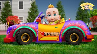 Wheels On The Monster Car Song + More Nursery Rhymes & Kids Songs | Happy Tots
