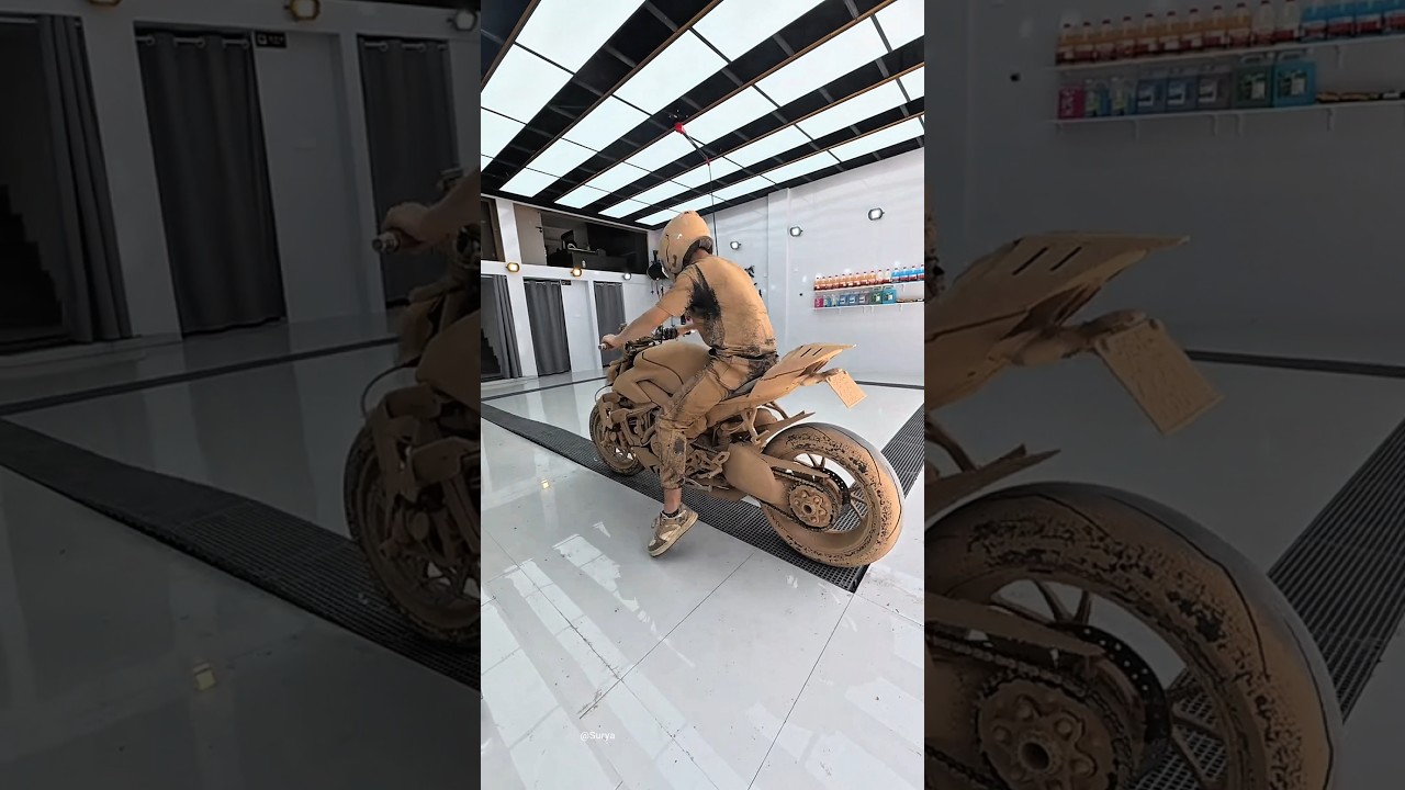 This boy washed his garbage bike .#shortvideo