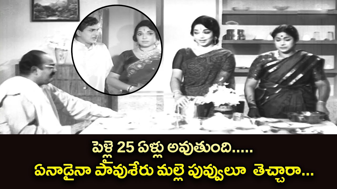 పెళ్లై 25 ఏళ్లు అవుతుంది, ఏనాడైనా పావుశేరు మల్లె పువ్వులూ  తెచ్చారా | Gruhalakshmi | ANR, Bhanumathi