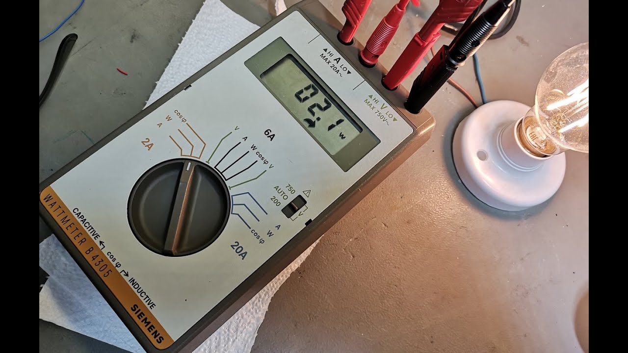 Siemens AC line Phase Volt Amps Wattmeter B4305 1986