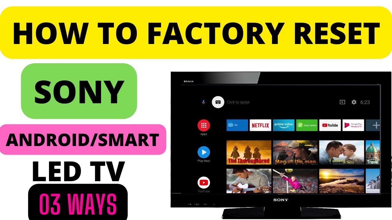 HOW TO FACTORY RESET SONY ANDROID TV SONY SMART TV