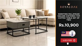 Royaloak | Genting Malaysian Square Sintered Top Coffee Table Set Of Two