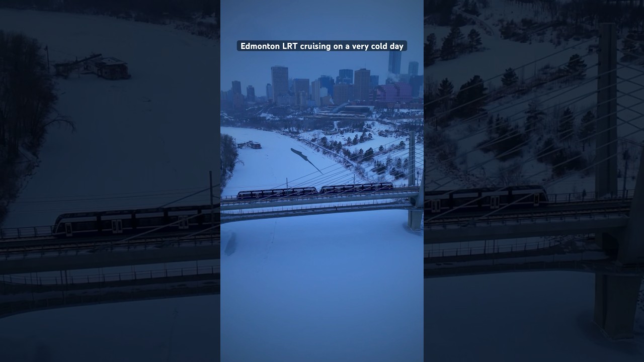 Edmonton LRT on a very cold day 