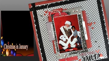 12x12 Scrapbook Process / Monochromatic Layout