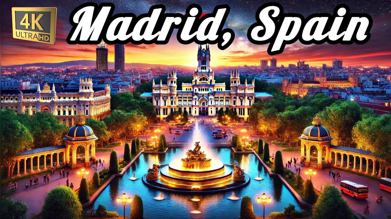 MADRID, The Most Beautiful City in Spain in 4k ULTRA HD 60 FPS by Drone.