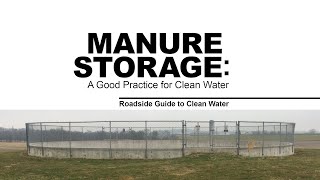 Manure Storage: A Good Practice for Clean Water