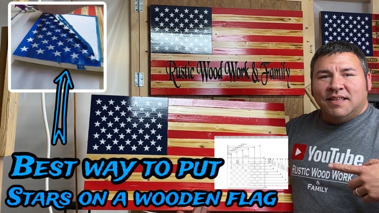 Custom American Flag Stencil Star Stencils for Painting Wood