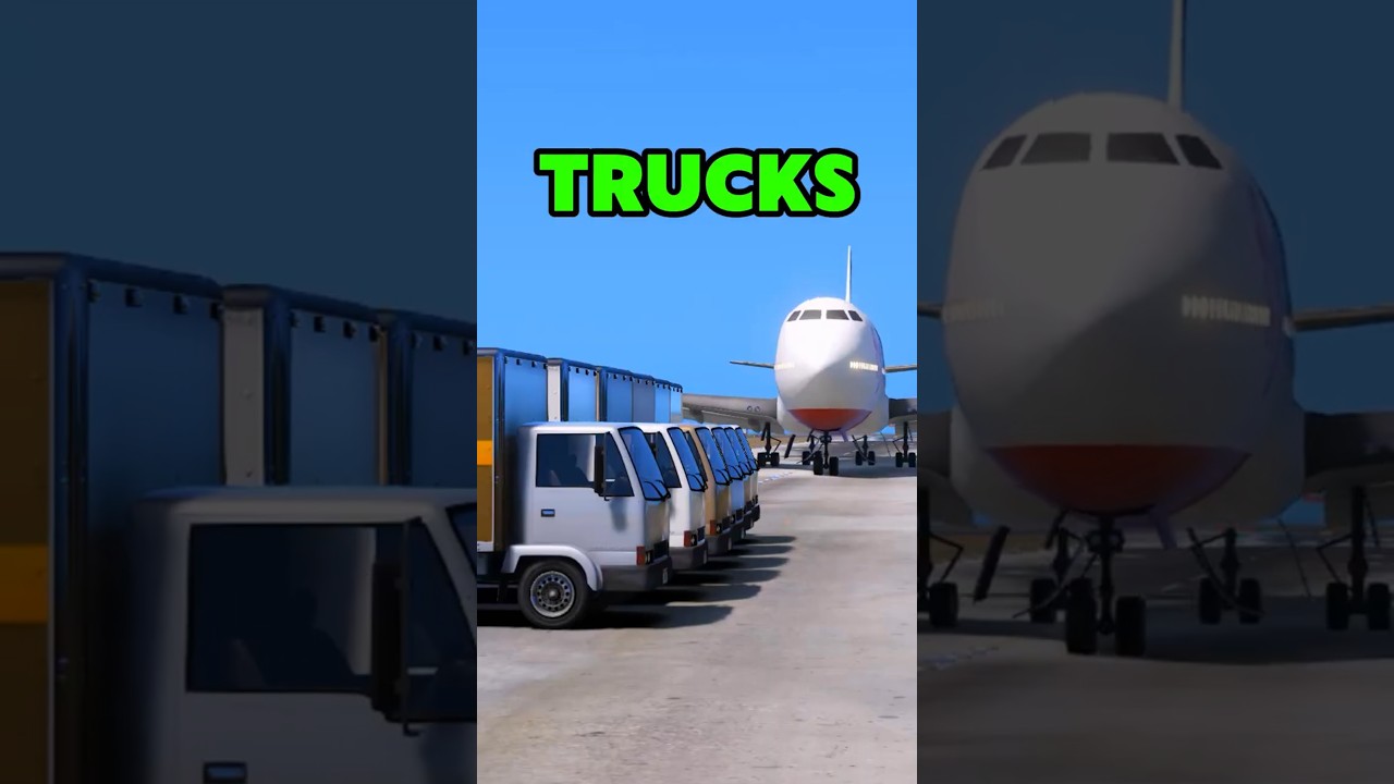 If A Plane CRASHES into A Bunch of TRUCKS in GTA Games