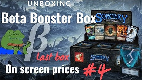 My last Sorcery Beta booster box unboxing, with on screen prices