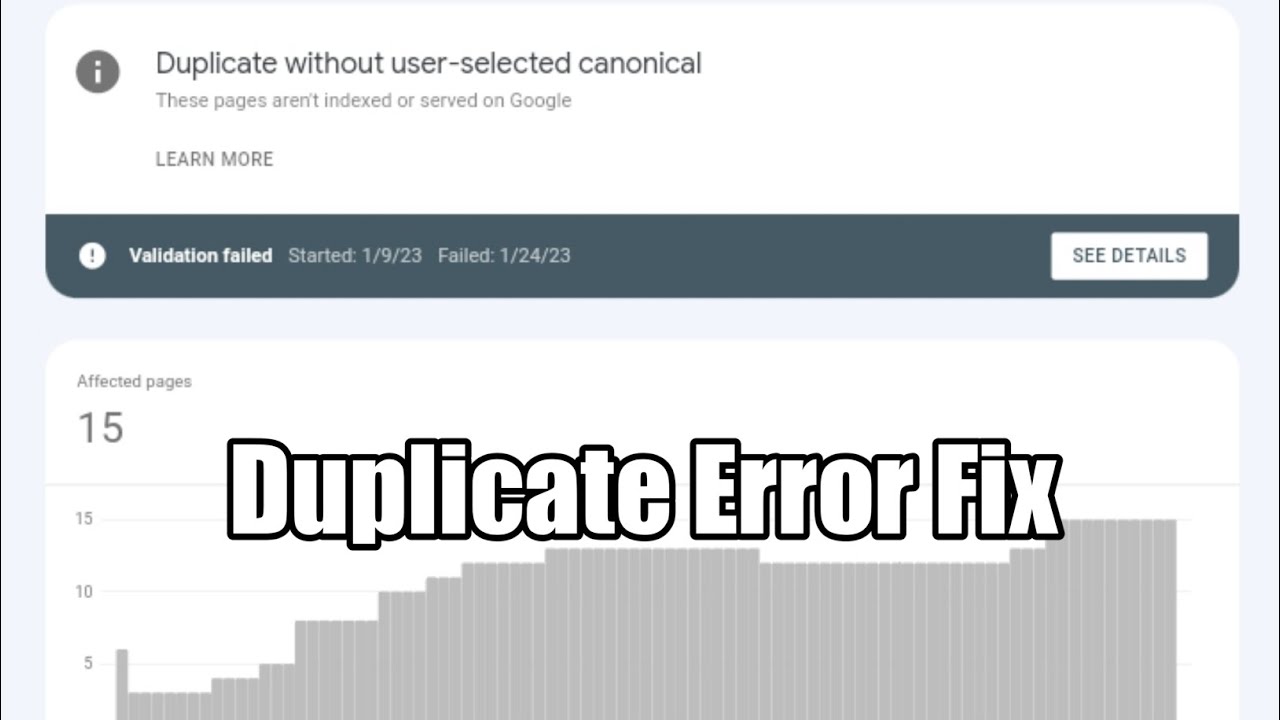 Duplicate Problem Duplicate without user selected canonical problem solved ️ ️ - YouTube