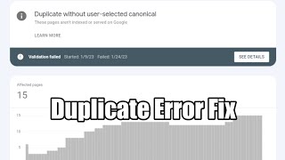 Duplicate without user selected canonical problem solved ✔️✔️