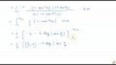 JEE MAINS 2018 JEE MAINS 2018 Evaluate:`int_0^(pi//2)(cosx)/(1+cosx+sinx)dx`