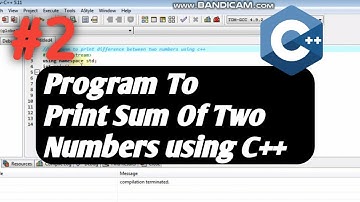 Add two numbers in c++ program Sum of two numbers in c++