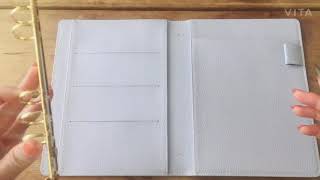 【簡単カスタマイズ】低予算で手持ちのノートカバーをシステム手帳に/手帳タイム/手作り手帳/手帳DIY